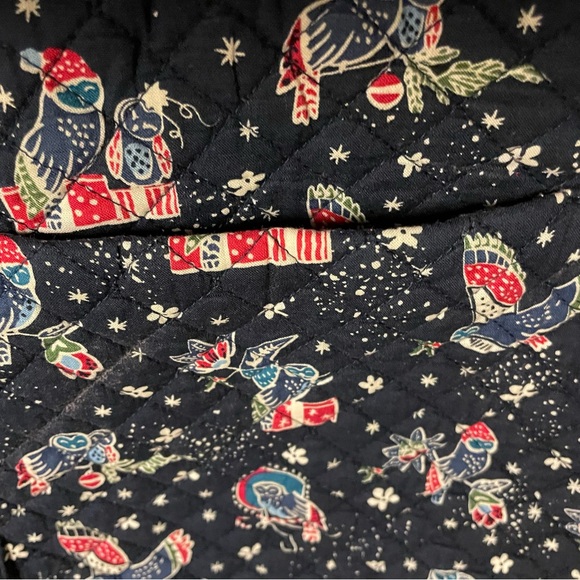 Vera Bradley Holiday Owls Christmas Iconic Triple Zip Crossbody Bag, EUC - Picture 4 of 5